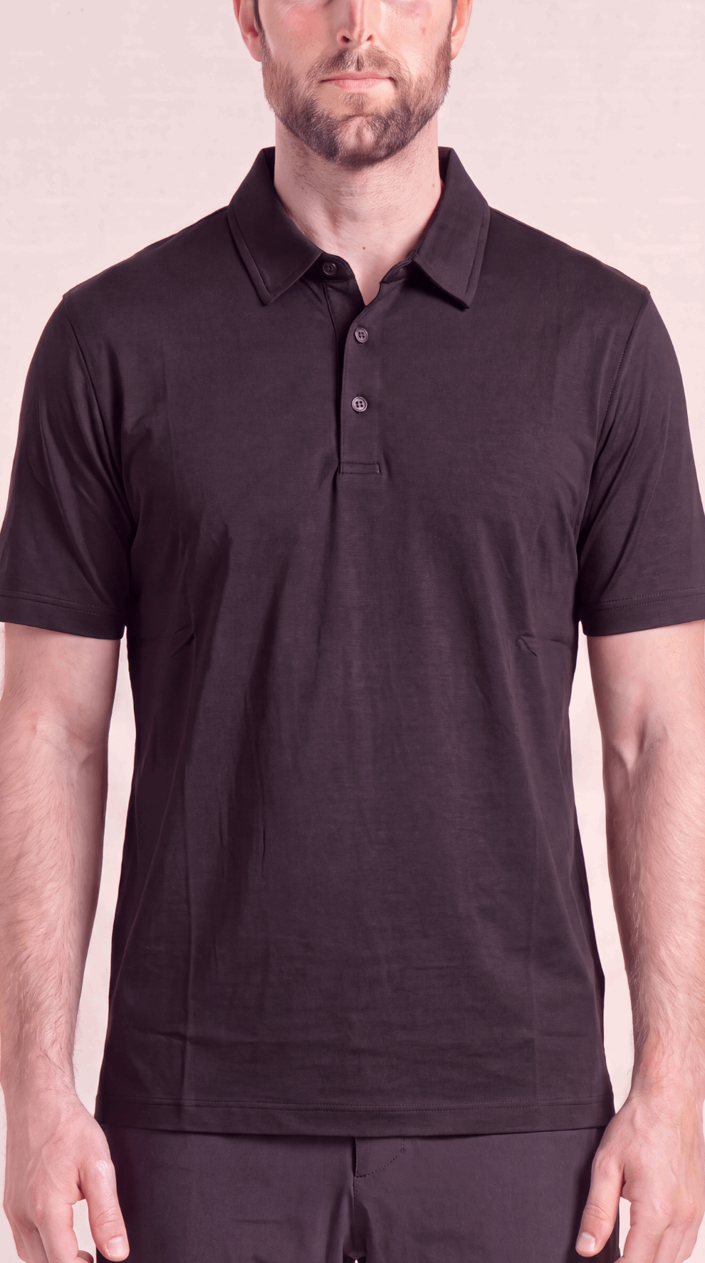 INTERLOCK SUPIMA POLO | ONXY BLACK
