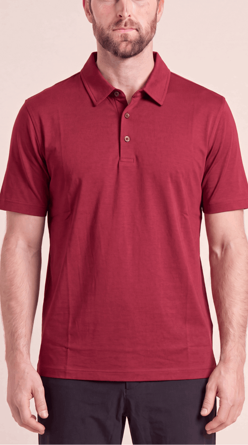 INTERLOCK SUPIMA POLO | ANCORA RED