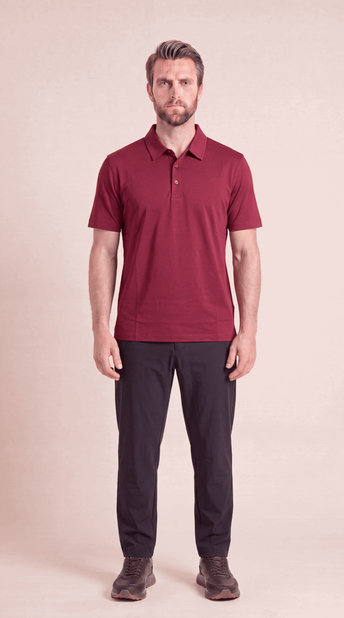 INTERLOCK SUPIMA POLO | ANCORA RED