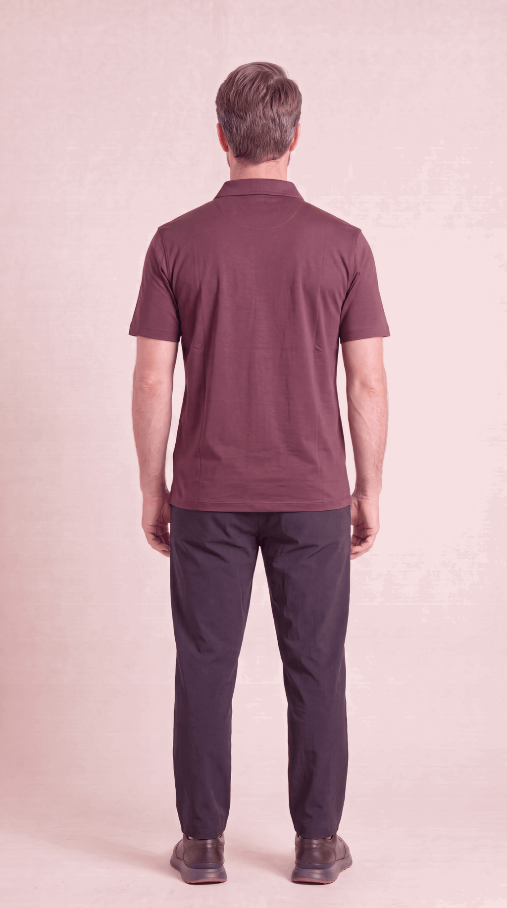 INTERLOCK SUPIMA POLO | WINE RED