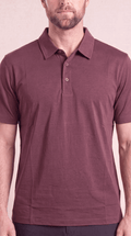 INTERLOCK SUPIMA POLO | WINE RED