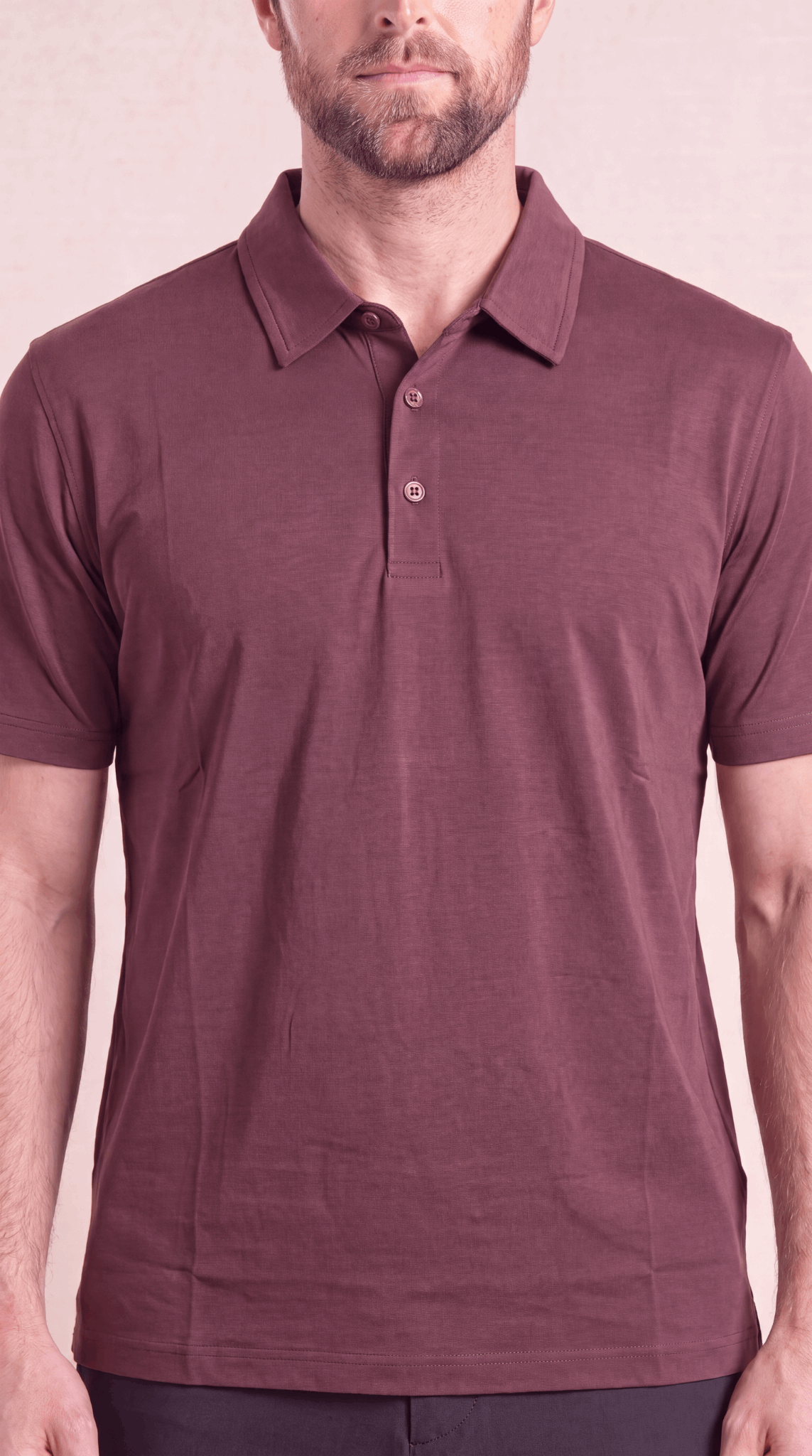 INTERLOCK SUPIMA POLO | WINE RED