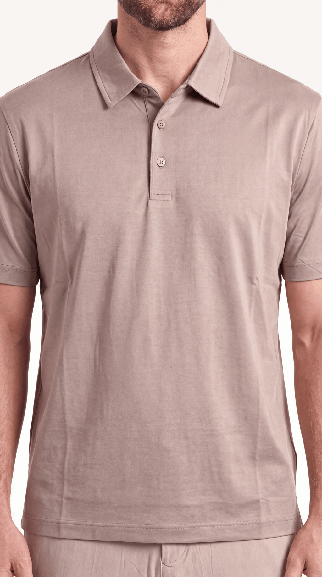 INTERLOCK SUPIMA POLO | DARK BEIGE