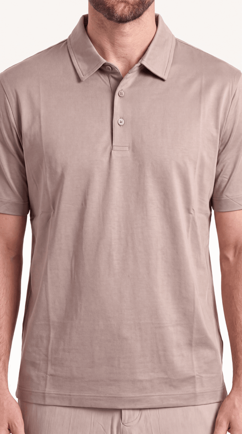 INTERLOCK SUPIMA POLO | DARK BEIGE