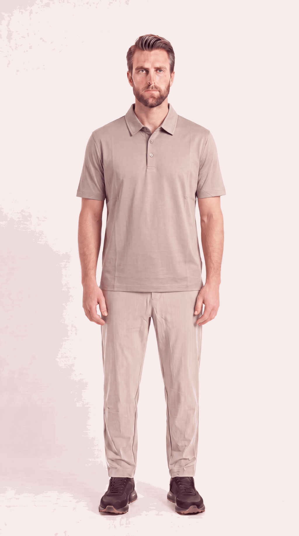 INTERLOCK SUPIMA POLO | DARK BEIGE