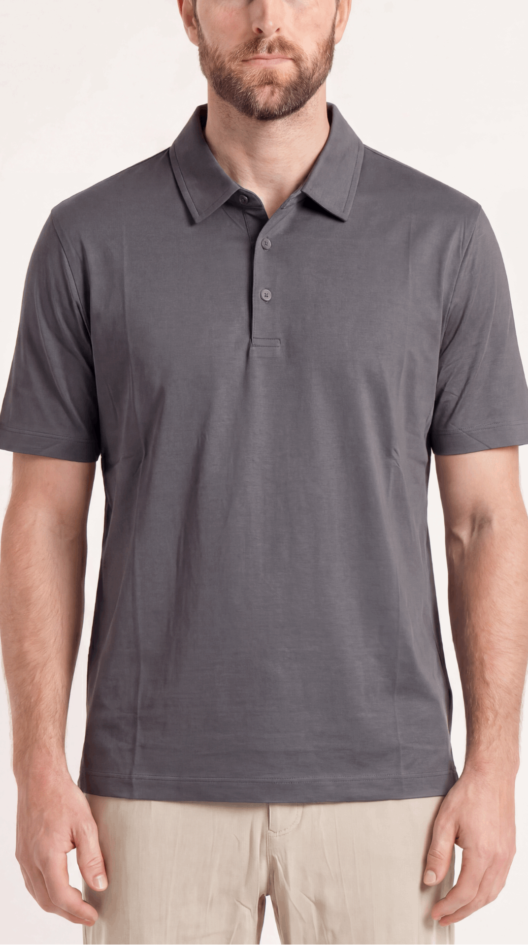 INTERLOCK SUPIMA POLO | SLATE GREY