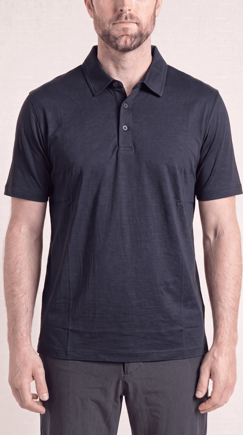 INTERLOCK SUPIMA POLO | NAVY BLUE